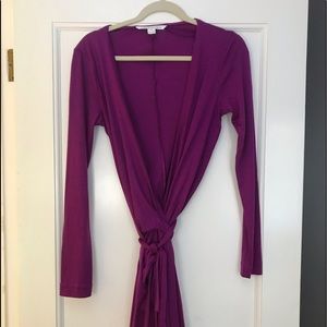 Purple DVF Wrap Dress Size 10